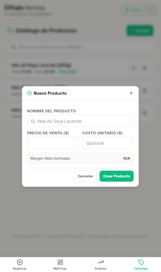 Cifralo Ventas — Registros y análisis de ventas